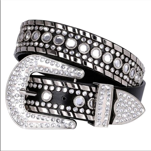 ✨NEW Crystal Studded Western Buckle Belt✨ - Picture 1 of 6